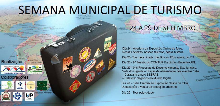 Pardinho promove Semana Municipal de Turismo de 24 a 29 de setembro
